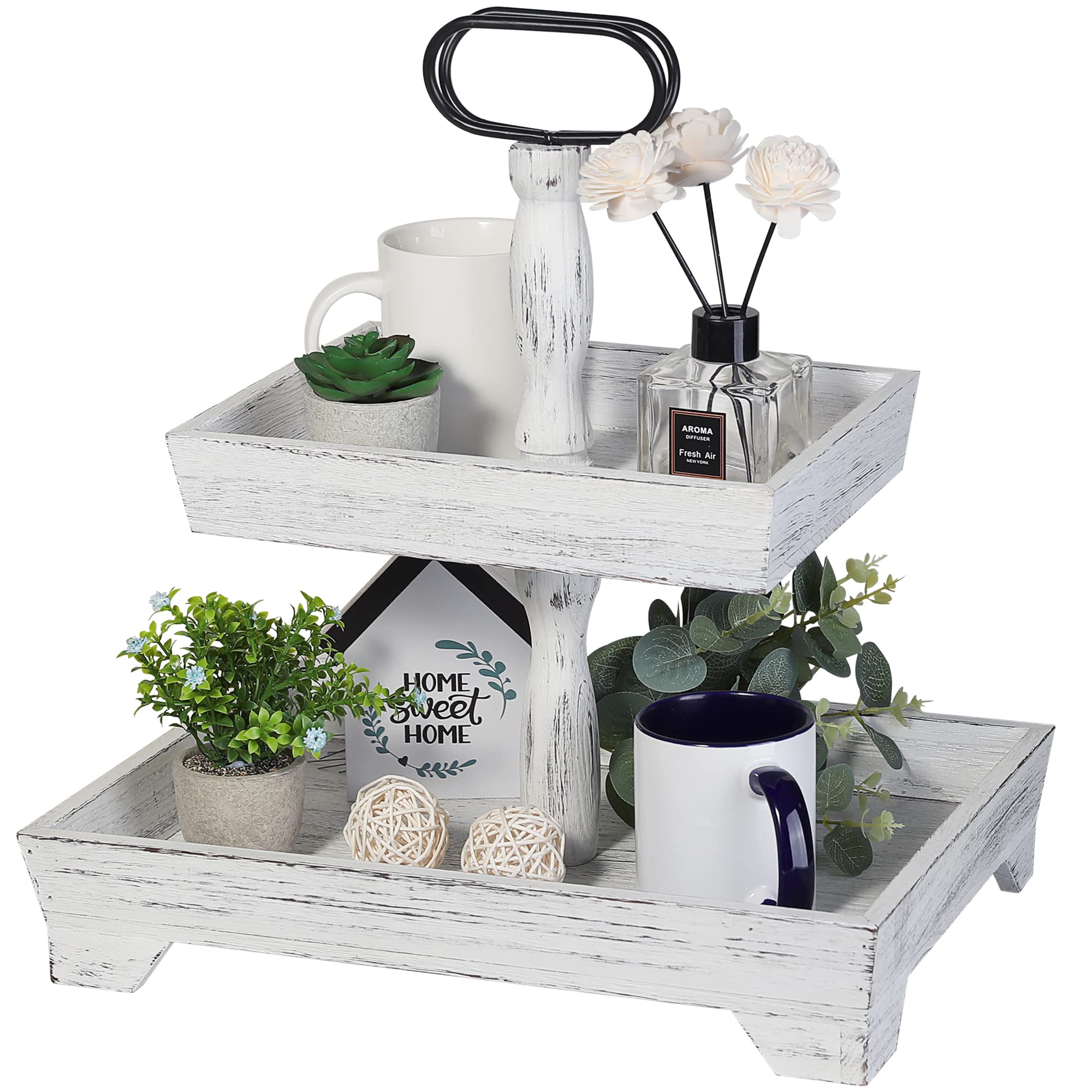 Eufrozy front view on counter showing farmhouse styling and easy display