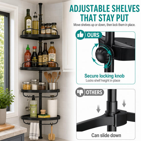 EUIJOIP locking nut and adjustment points for precise height setting