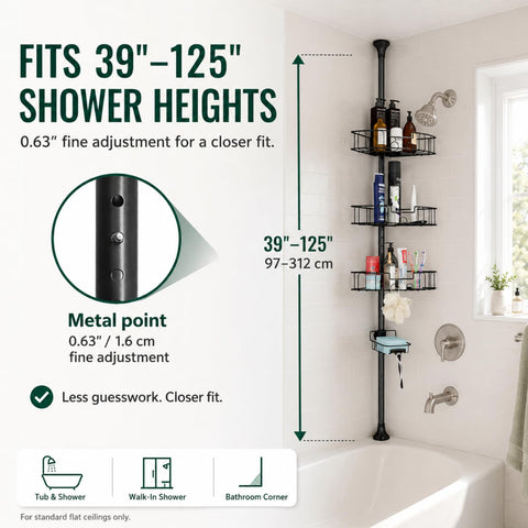 EUIJOIP pole locking nut and non-slip cap for secure floor-to-ceiling hold