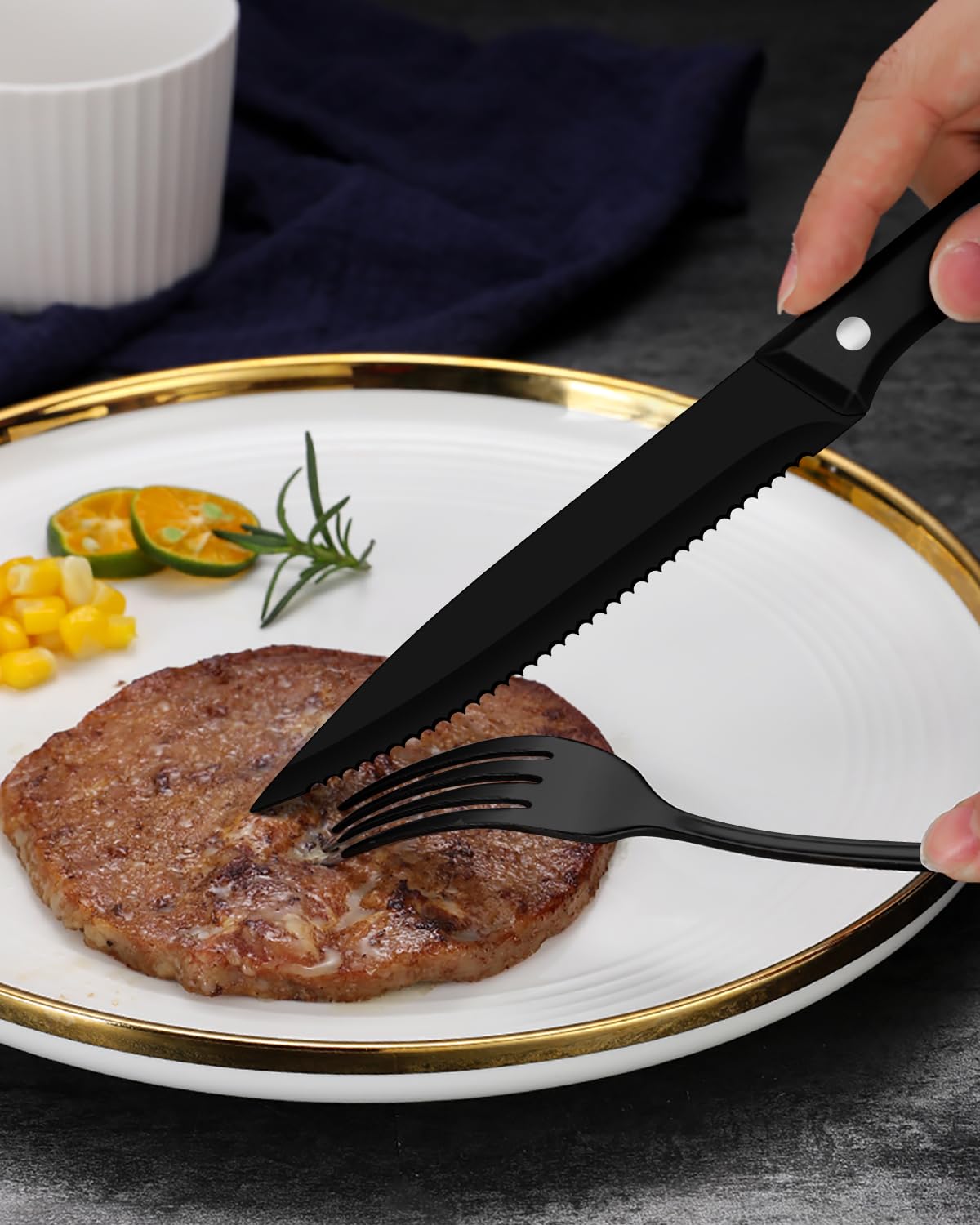 EUIRIO utensils beside ruler for size comparison and balanced weight