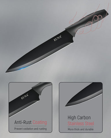 EUNA sharpening steel and scissors close-up for easy maintenance