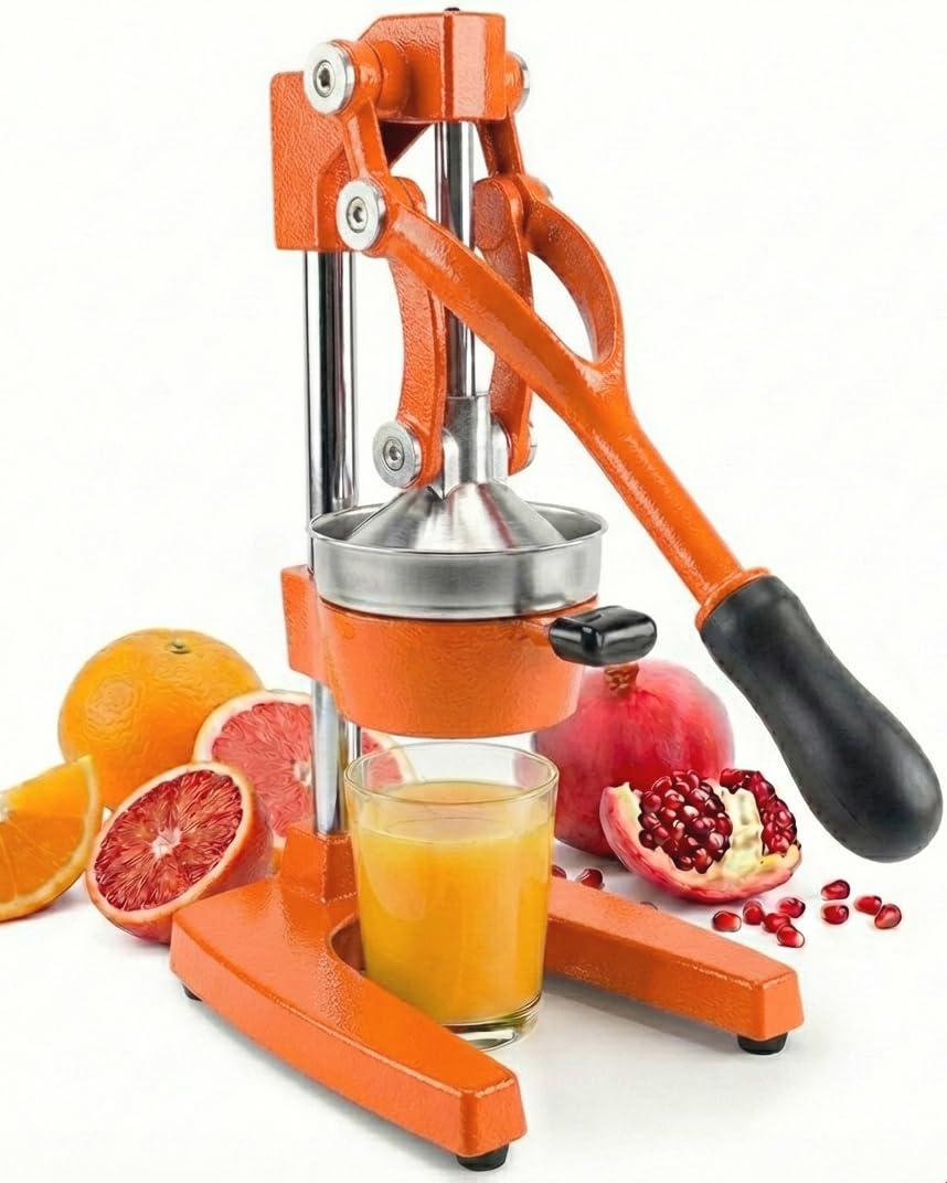 Eurolux front view showing robust orange press and commercial look for reliability