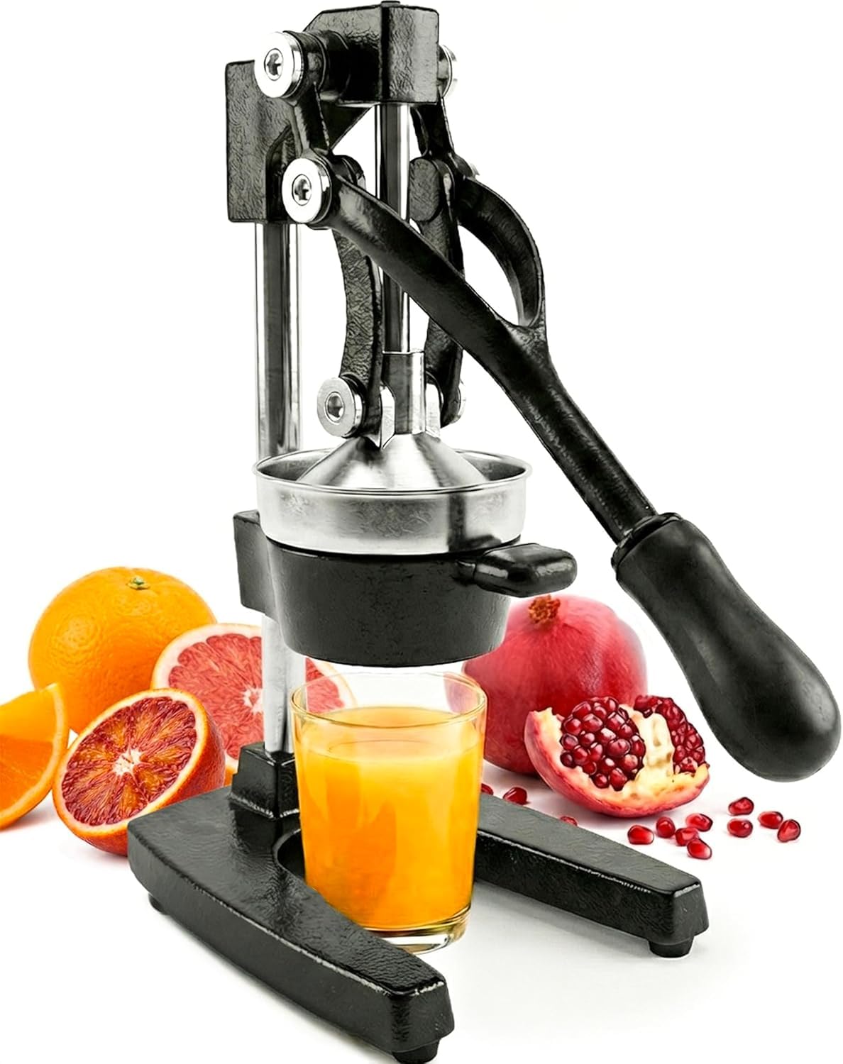 Eurolux cast iron juicer front view showing sturdy construction and stability