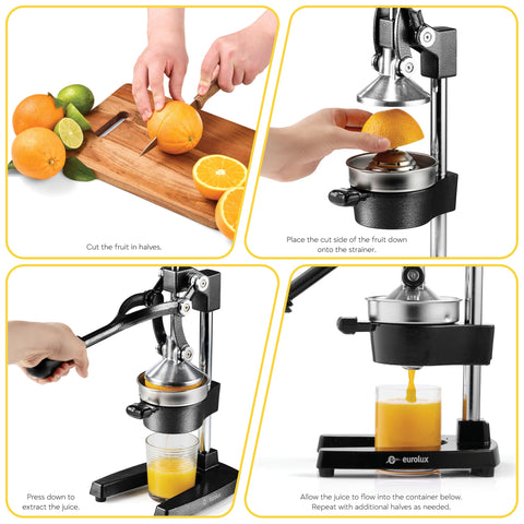 Eurolux boxed product and included stainless cup showing ready-to-use set