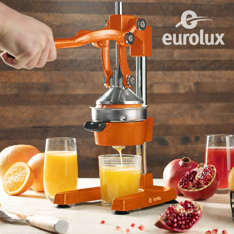 Eurolux stainless steel cup collecting juice, keeps measured servings accurate