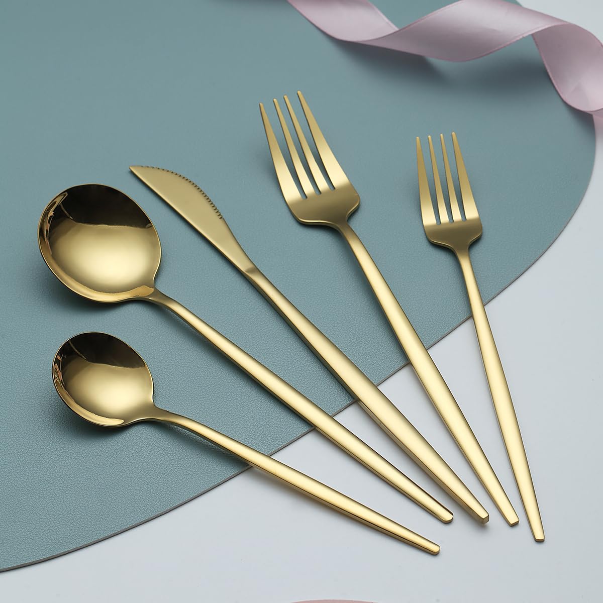 Evanda utensils placed in dishwasher rack demonstrating easy cleaning