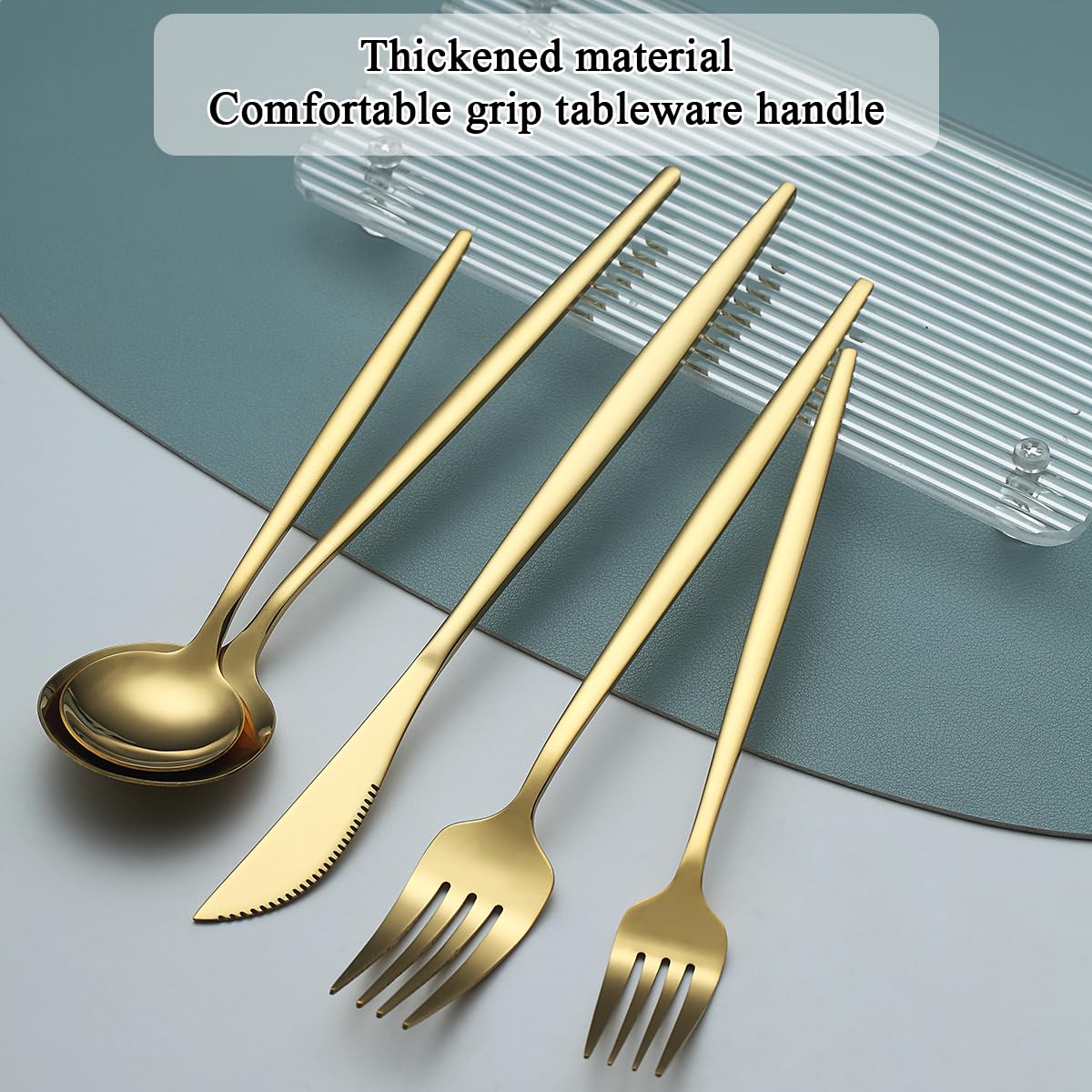 Evanda complete set arranged on a plate to display coordinated styling