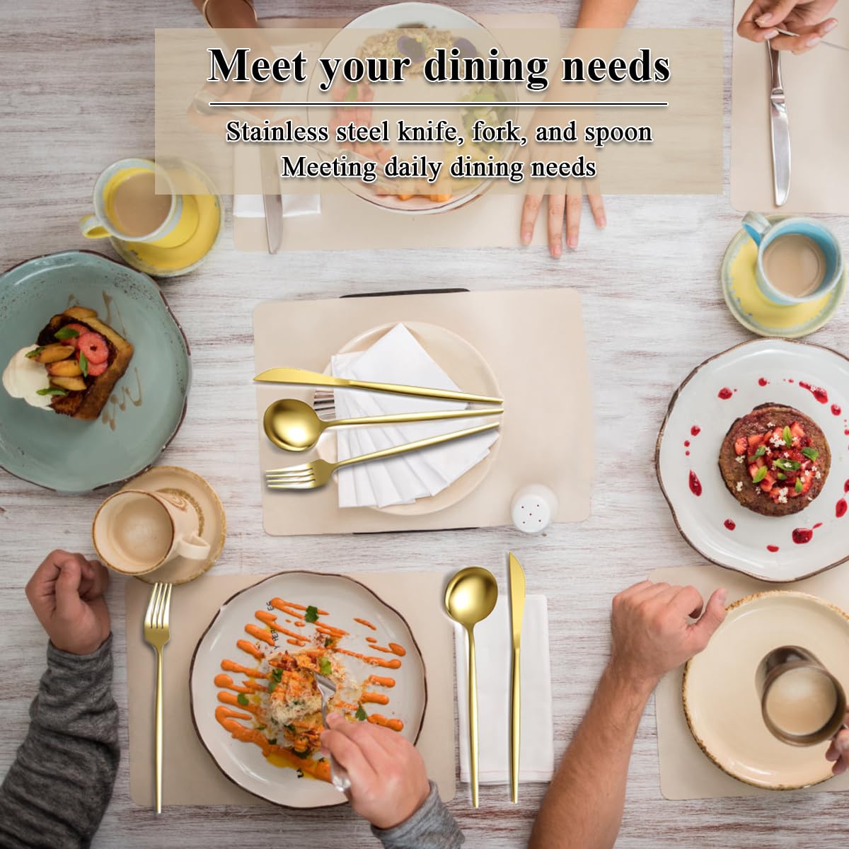 Evanda flatware table setting showing wedding-ready visual impact