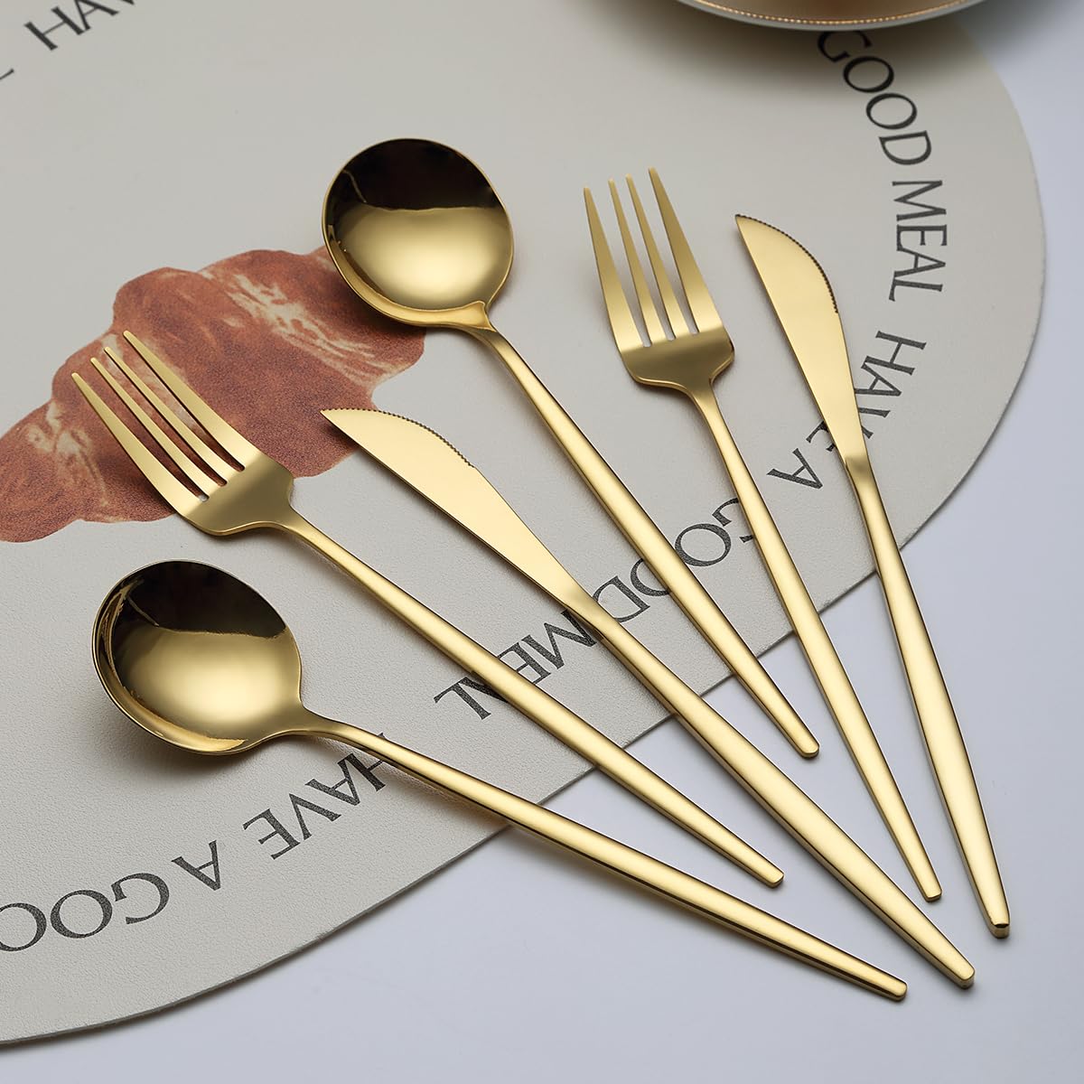 Evanda reflective surface texture highlighting durable gold finish