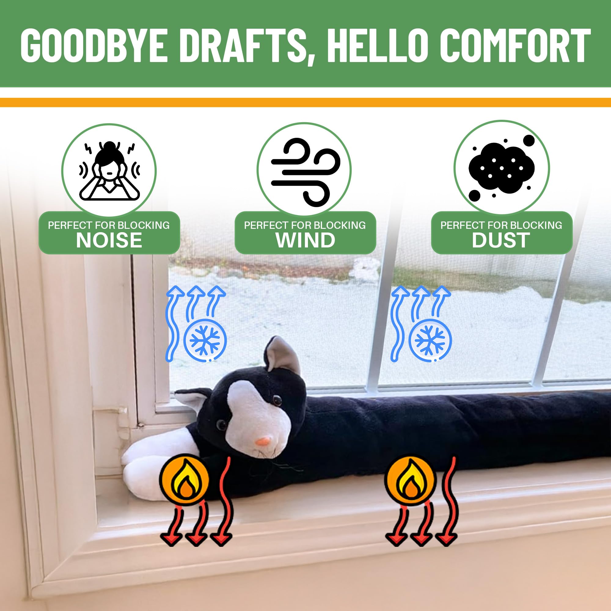 Evelots stopper beside a door to show 38-inch scale and fit