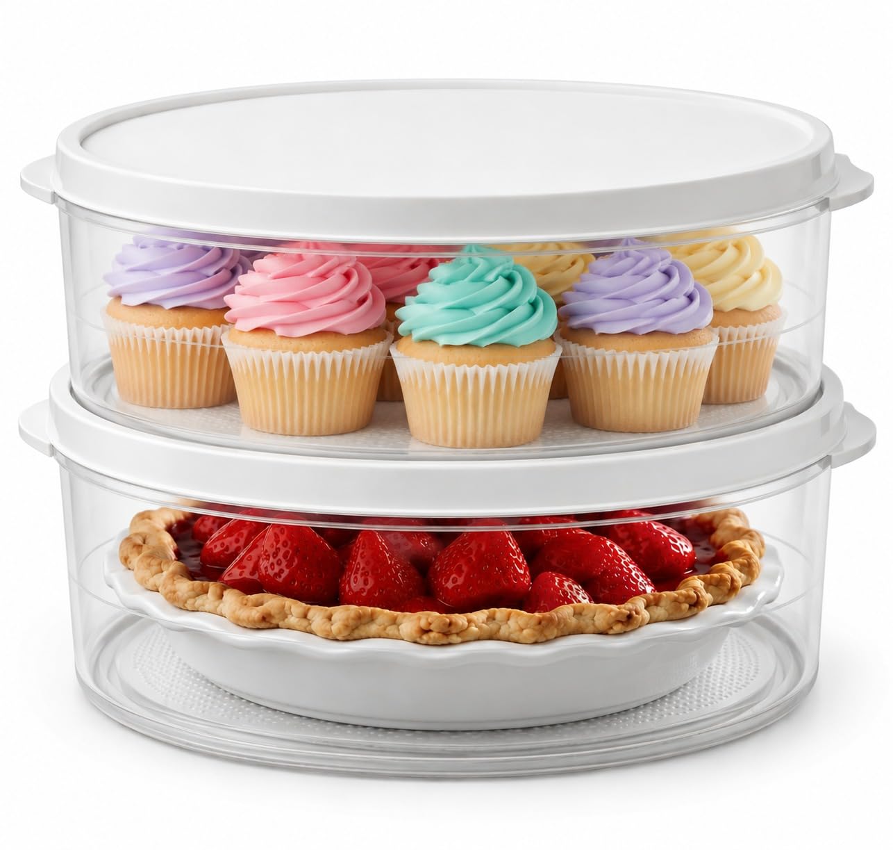 Evelots clear front packaging displaying two 11-inch carriers, showing convenience