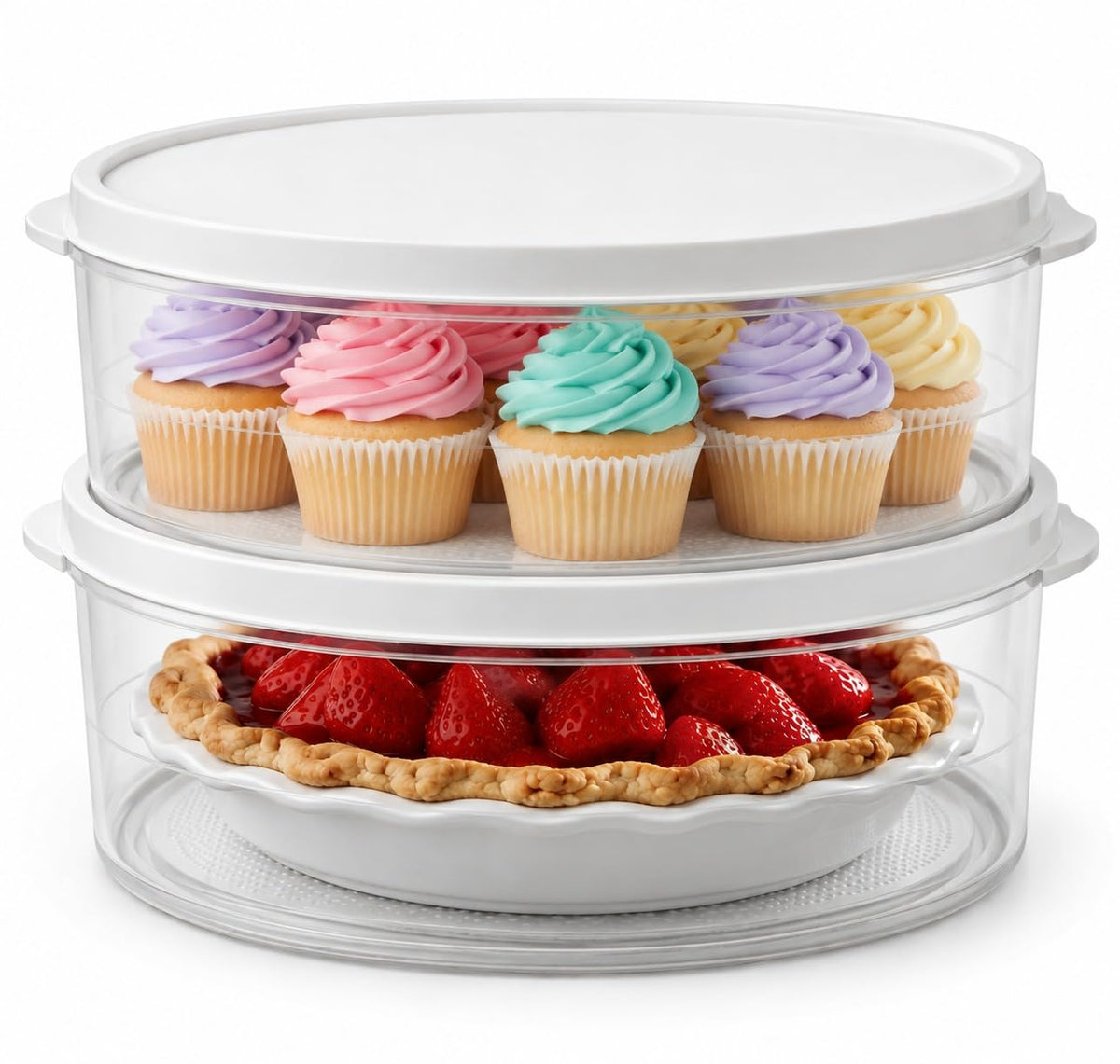 Evelots clear front packaging displaying two 11-inch carriers, showing convenience
