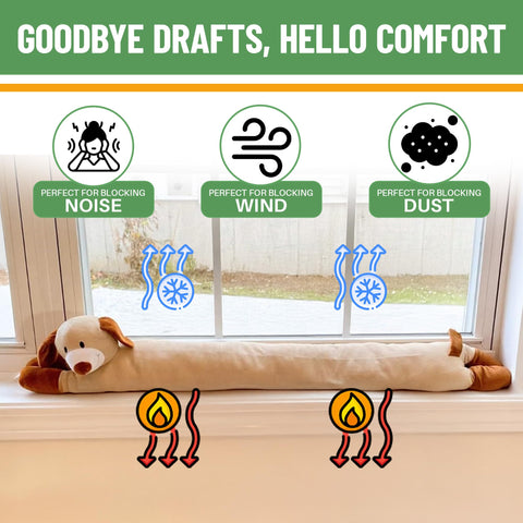 Evelots in use under door blocking cold air and reducing drafts