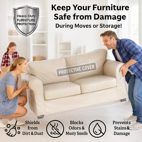 Evelots loveseat cover in living room preserving furniture appearance