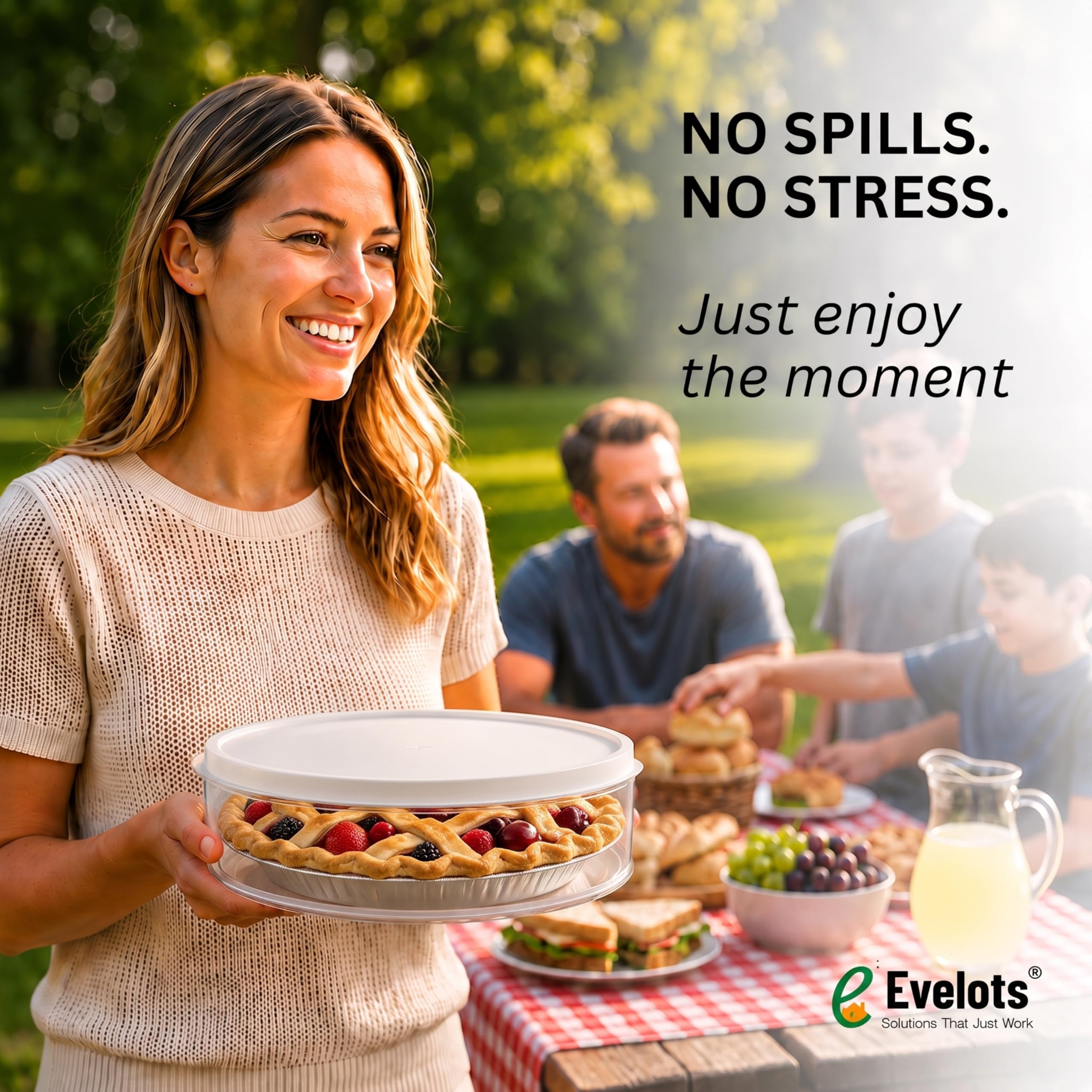 Evelots stacked carriers in fridge showing space-saving storage benefit