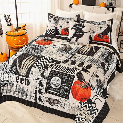 EVENHUG close-up of quilt print shows crisp seasonal artwork and durable fabric