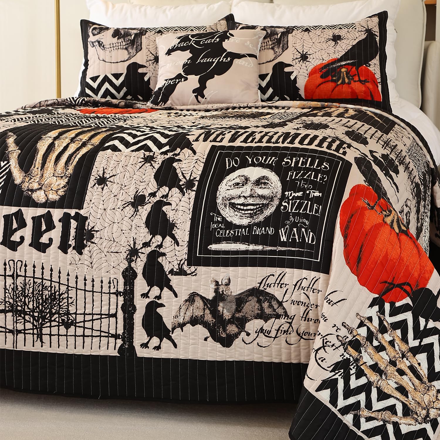 EVENHUG detailed quilting stitch secures fill for wrinkle-resistant comfort