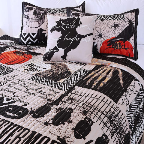 EVENHUG quilt on a king bed shows generous drape and full coverage