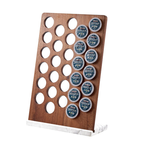 EVERBBKING front view of pod rack showing neat storage and quick access