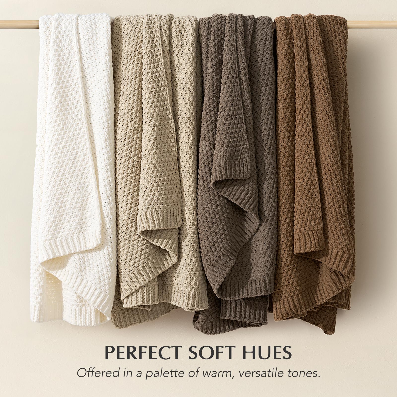 EverGrace throw beside chair shows 50x60 scale and practical fit