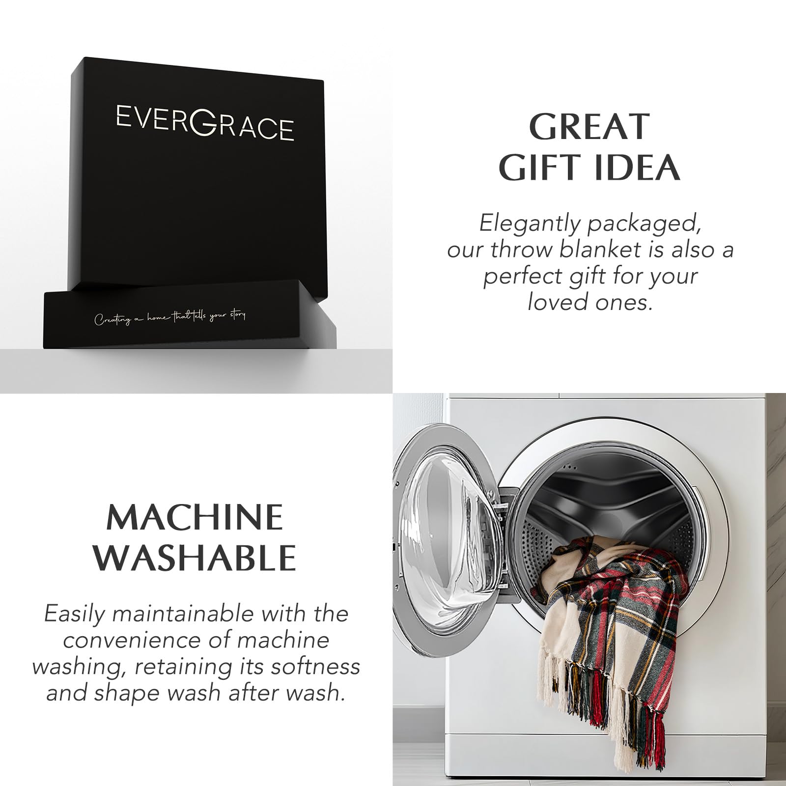 EverGrace care label and fabric tag showing Oeko-Tex safety