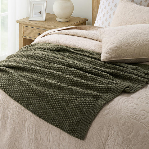 EverGrace throw draped over sofa demonstrating stylish layering benefit