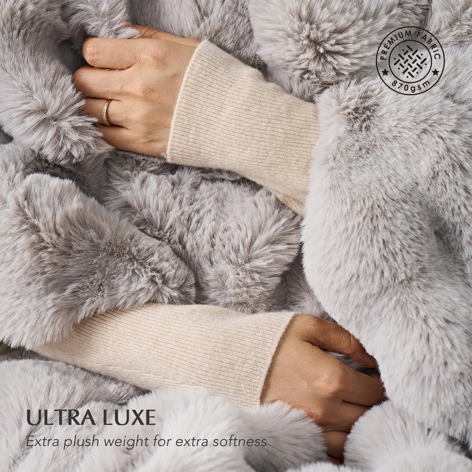 EverGrace folded throw blanket on bed showing generous 60x80 size and cozy layering