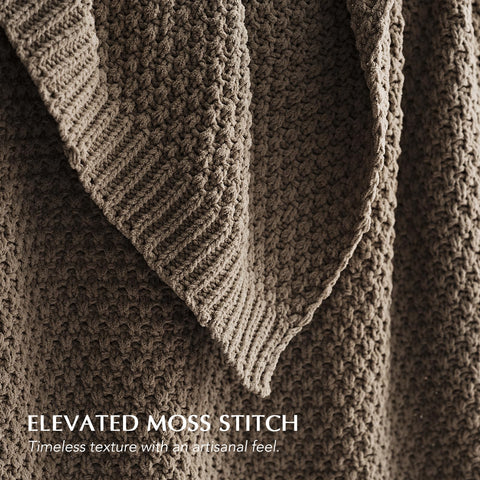 EverGrace close-up of moss stitch knit highlighting dimensional texture and visual depth