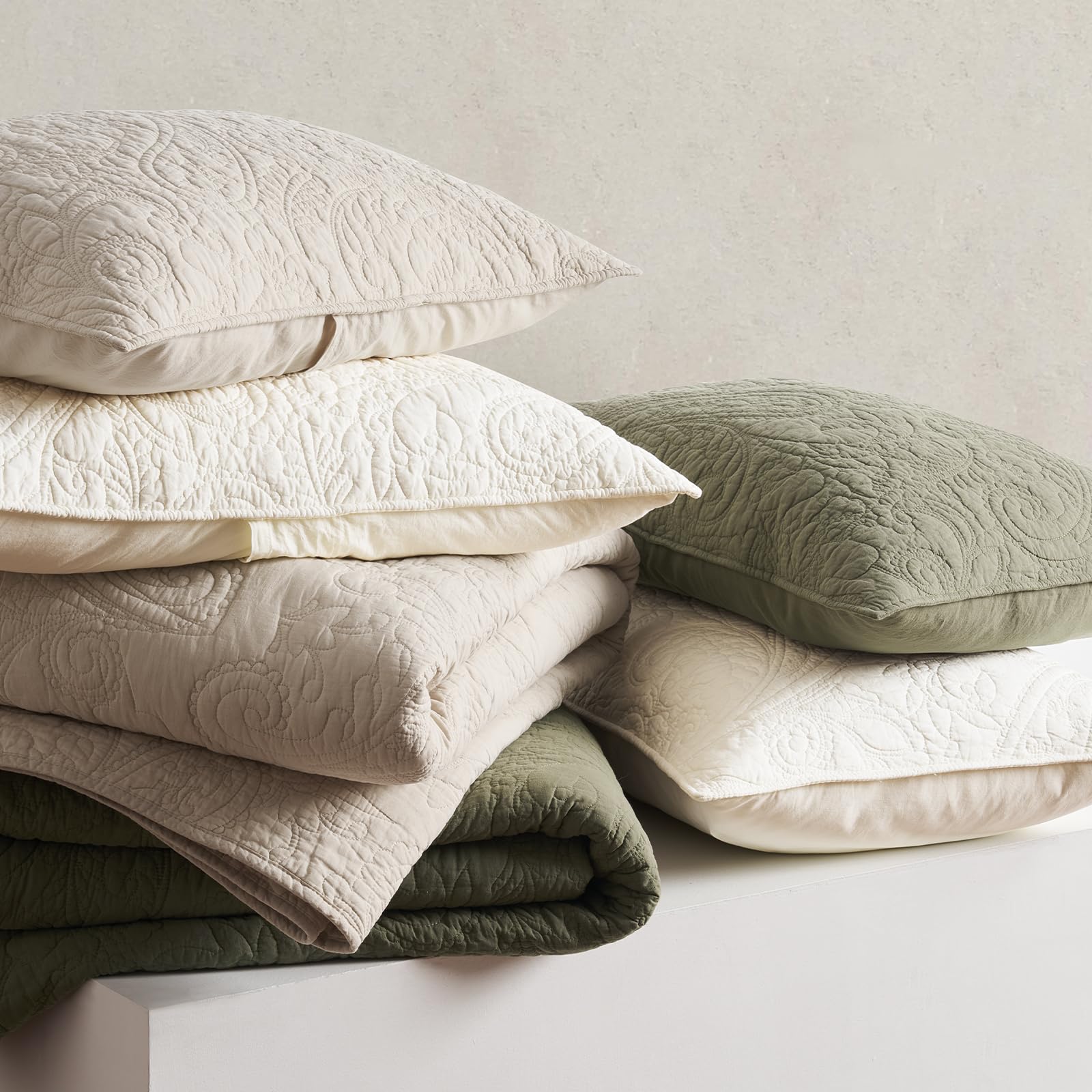 EverGrace folded quilt showing lightweight thickness and easy layering