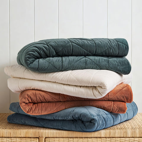 EverGrace quilt in bedroom lifestyle setting adding color depth and ambiance