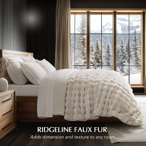 EverGrace close-up of ridgeline sculpted faux fur texture for tactile luxury
