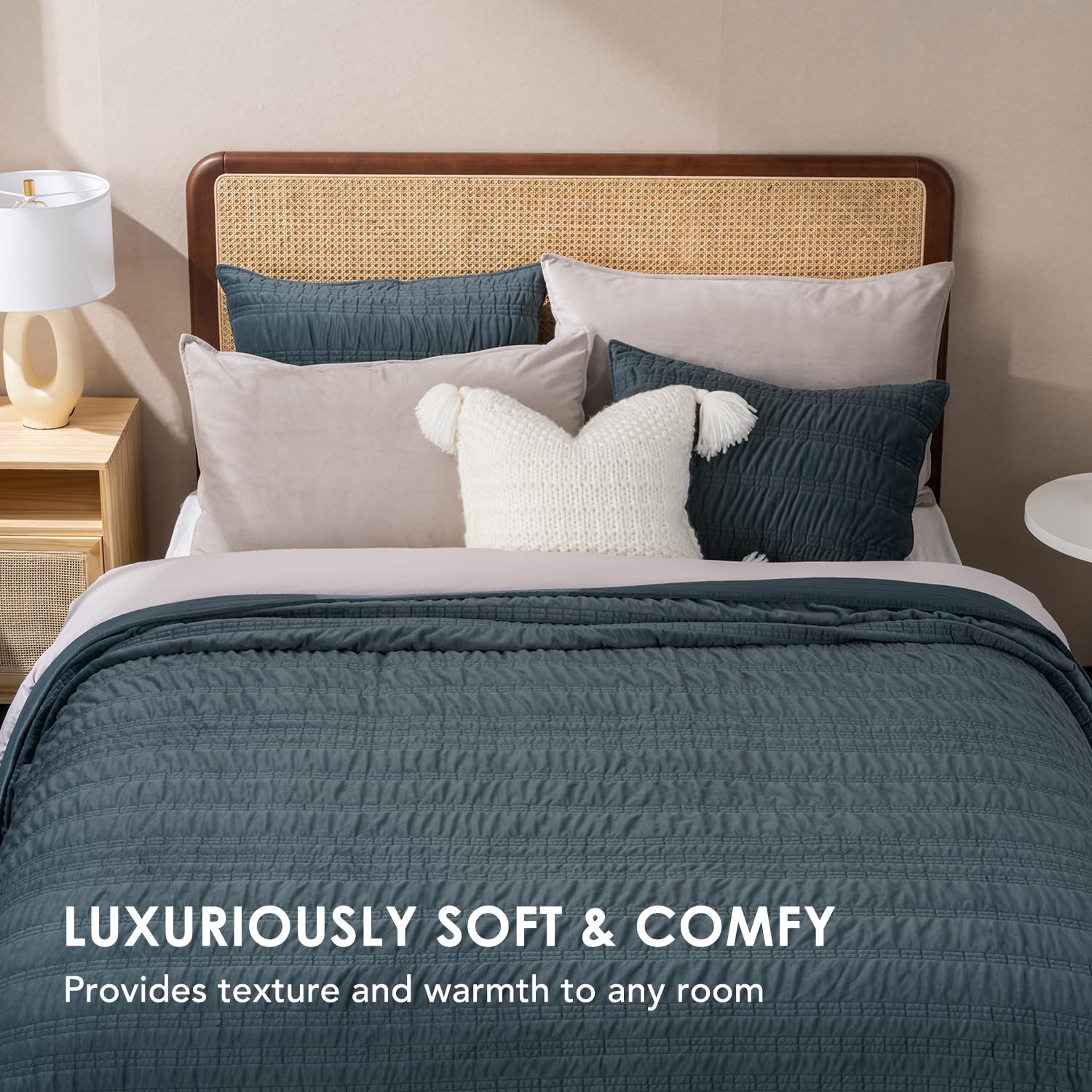EverGrace close-up of ruched stitching highlighting textured design and visual depth