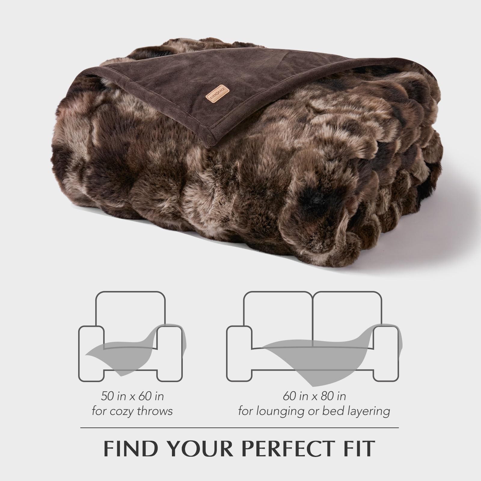 EverGrace thrown on bed styled to illustrate bedroom layering and visual warmth