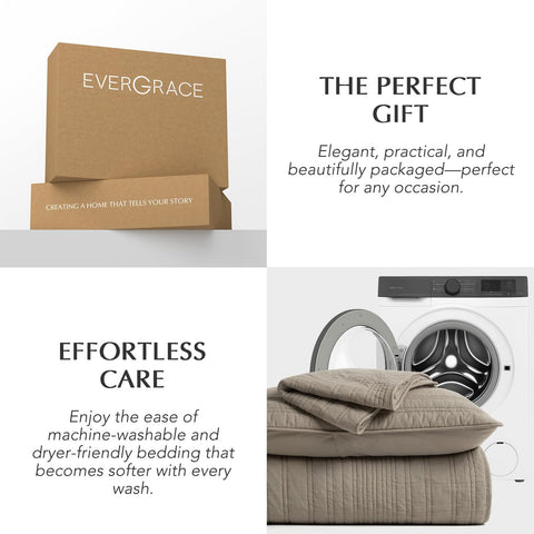 EverGrace quilt layered with blanket showing versatility for year-round use