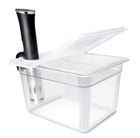 EVERIE hinged lid collapsed for access showing easy refill benefit