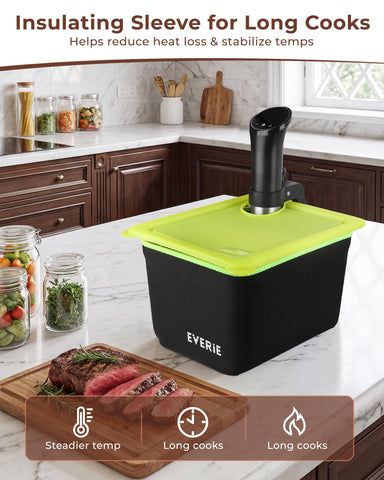 EVERIE collapsible lid folded open for easy access and quick refills