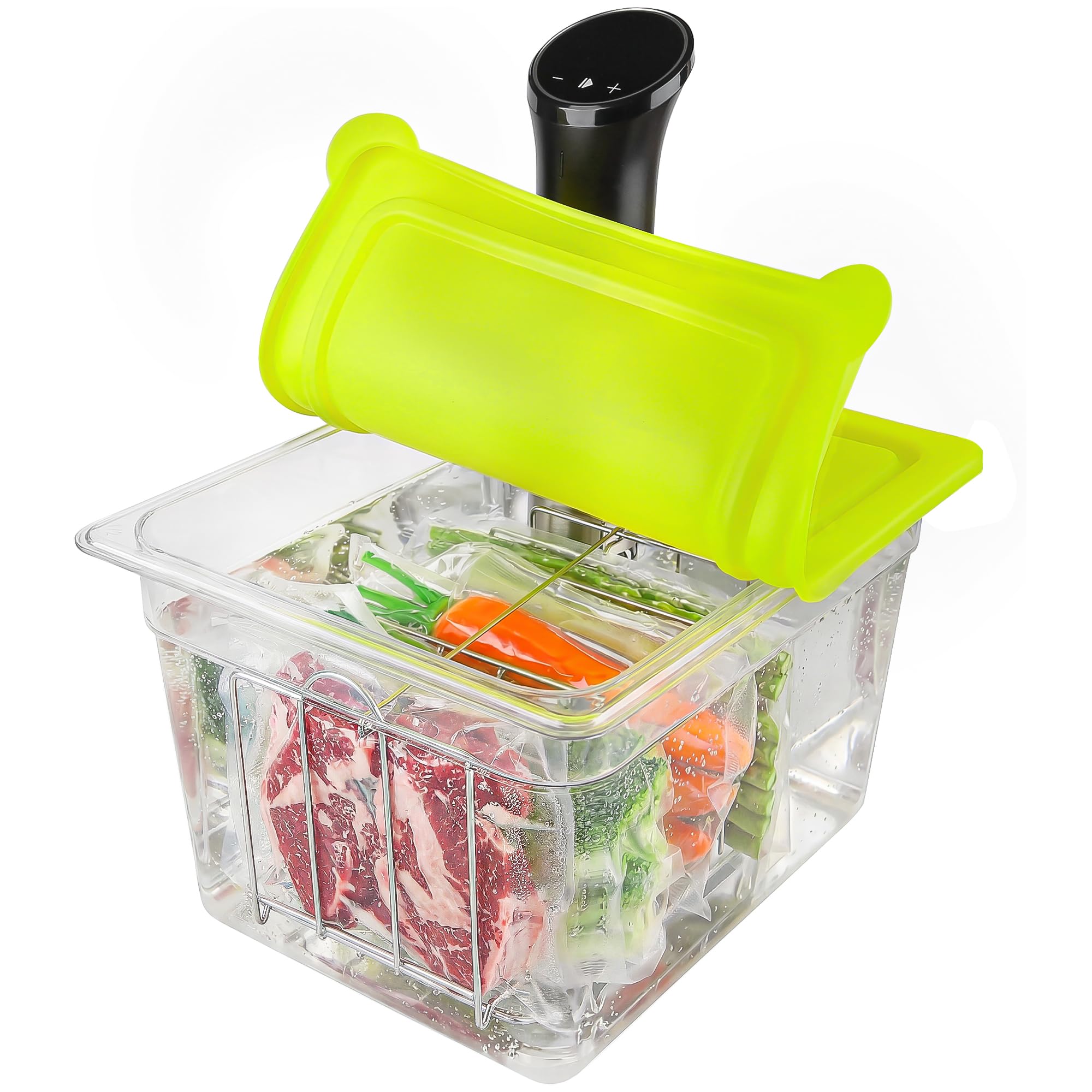 EVERIE front view of 12Qt sous vide container showing clean design and capacity benefit