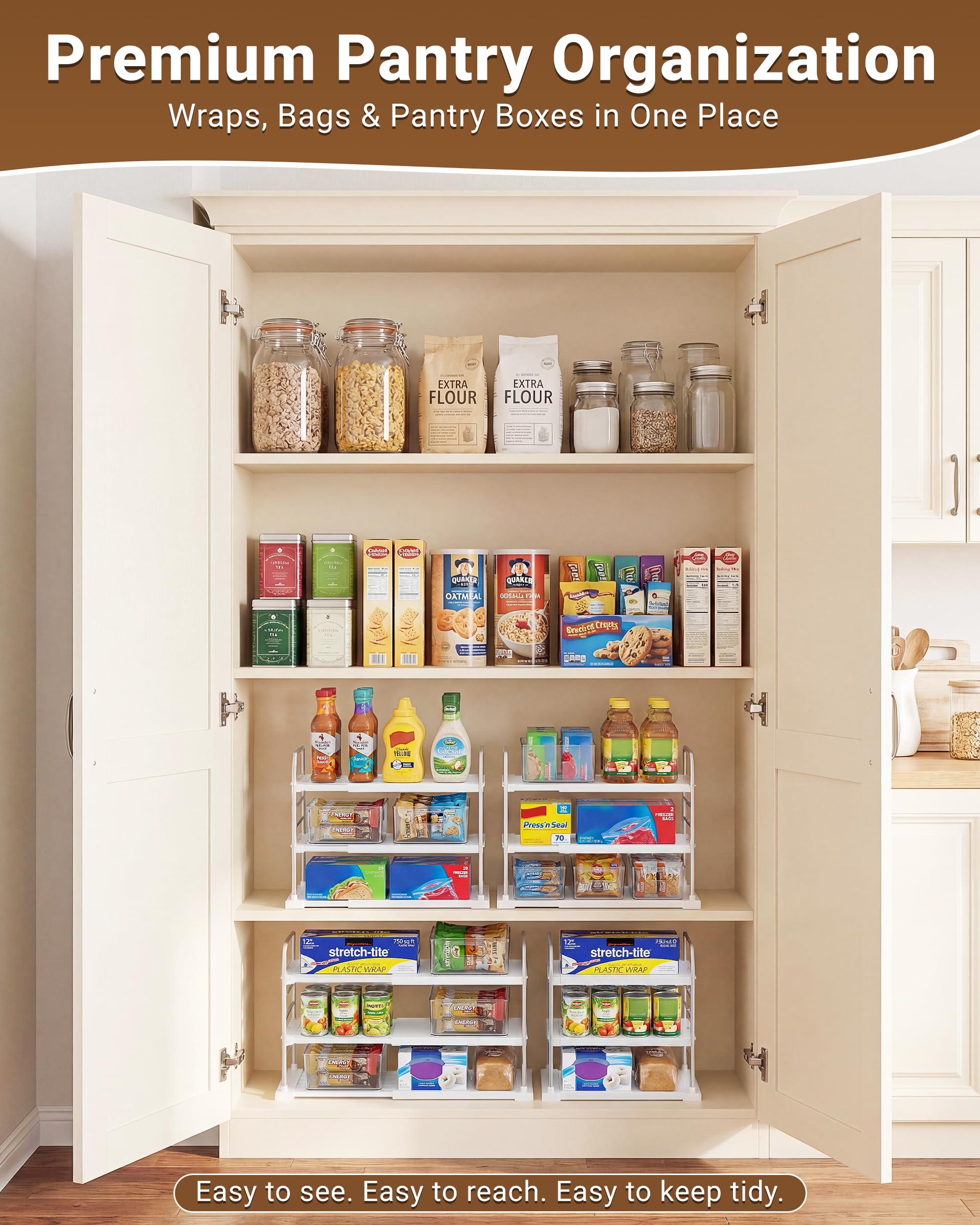 EVERIE on a countertop in a kitchen scene illustrating neat storage