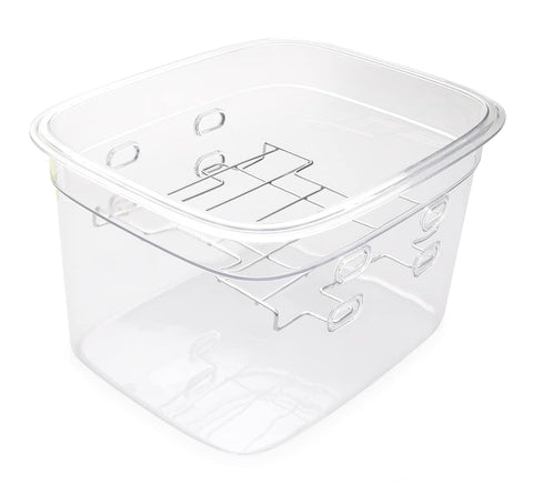 EVERIE hinged lid collapsed to reveal wide access and reduced evaporation benefit