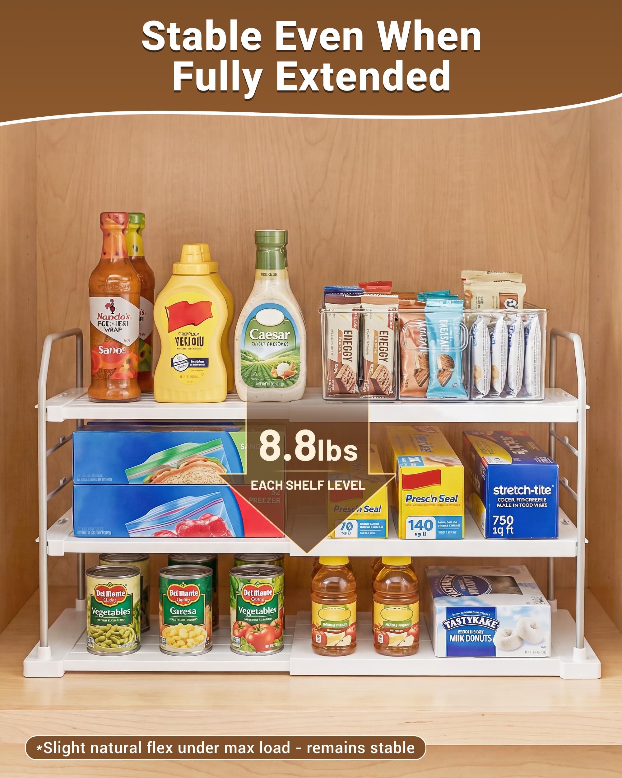 EVERIE installed inside a kitchen cabinet keeping pantry items organized