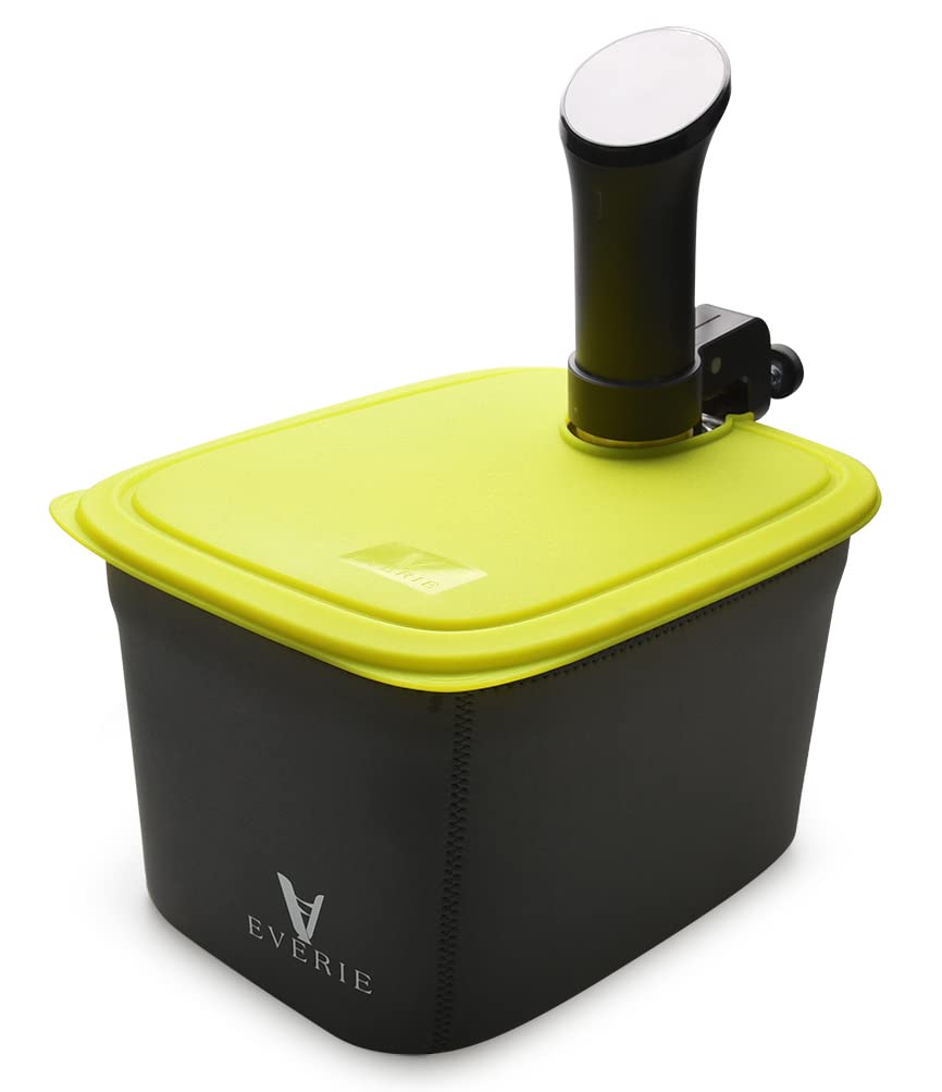 EVERIE hinge detail of lid open for easy refill and ingredient access during long cooks