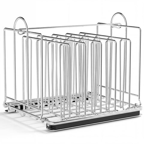 EVERIE rack04 front view showing dividers and upright bag support for organized cooking