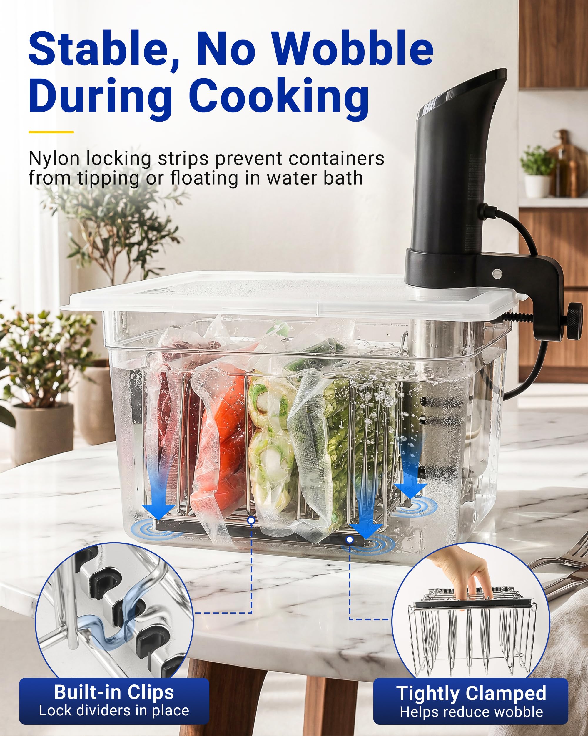EVERIE stainless steel detail highlighting durable construction for everyday sous vide use