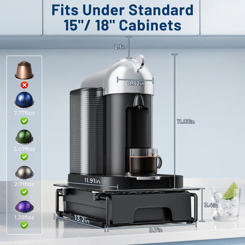 EVERIE side angle highlighting solid metal frame for strong drawer support