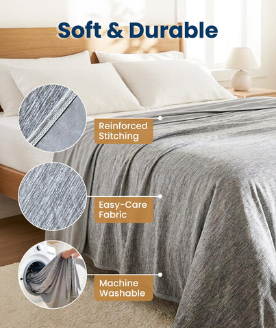 Everlasting Comfort on bed in bedroom setting illustrating cooler sleep comfort