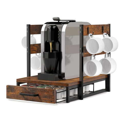 Evermagin front view of assembled K Cup holder showing neat pod storage and space savings