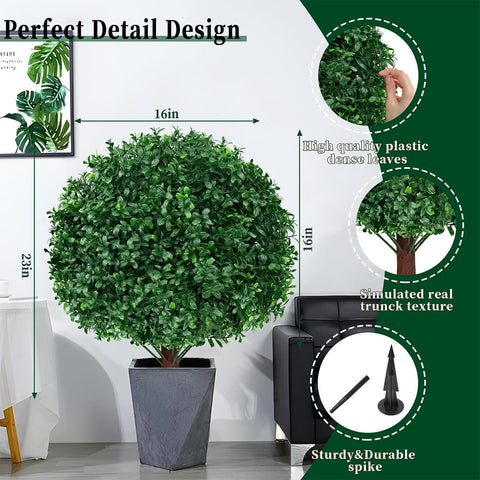 EverNature topiary installed in terracotta pot, weatherproof convenience