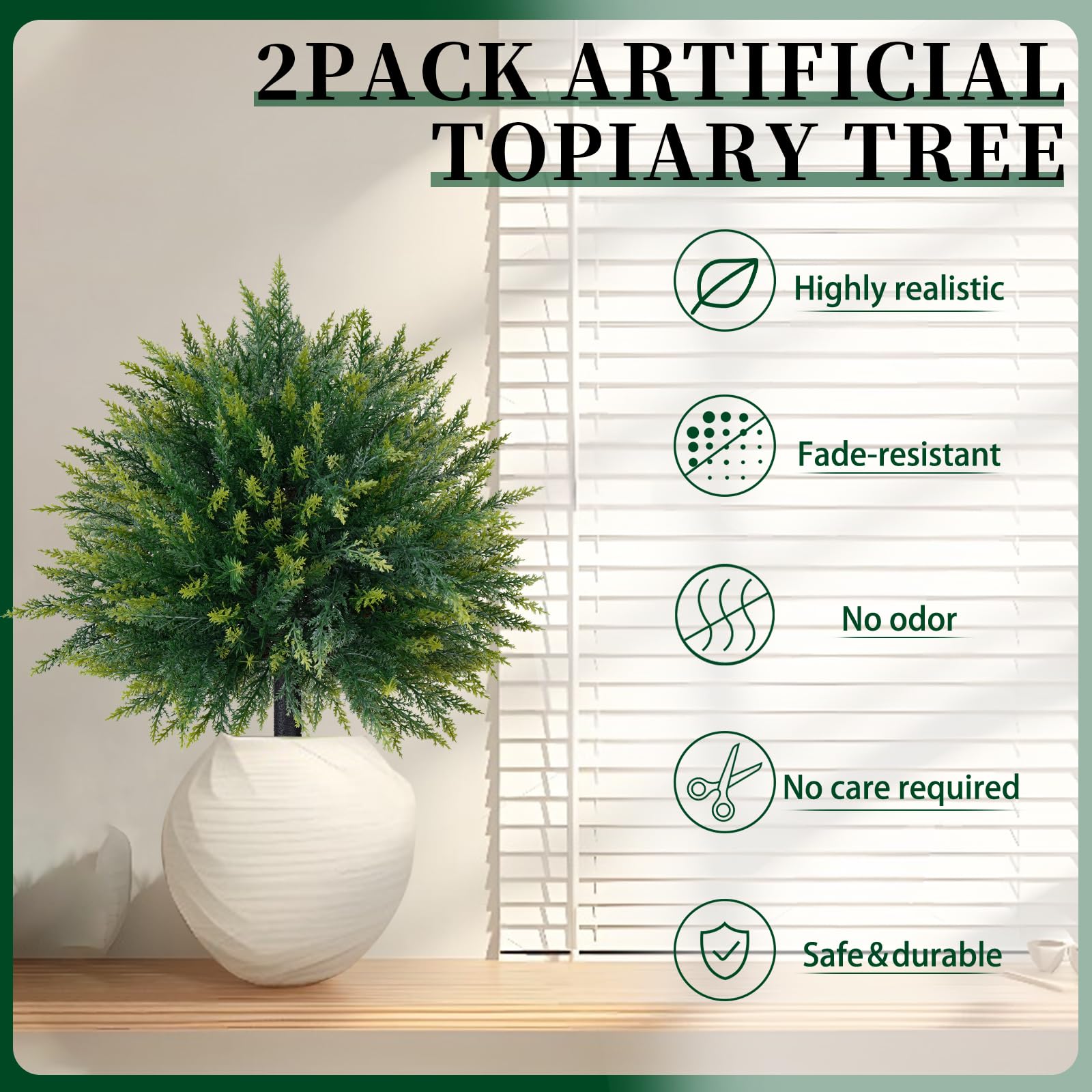EverNature trunk detail highlighting wood-grain finish for natural appearance
