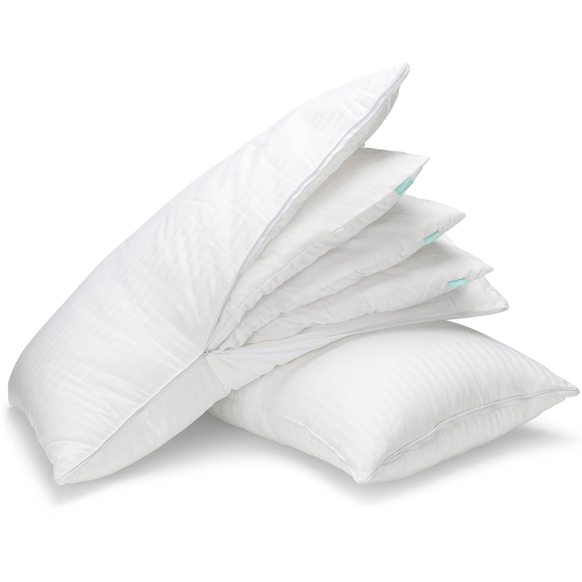 EverSnug front view of two king pillows showing packaging and comfort benefits