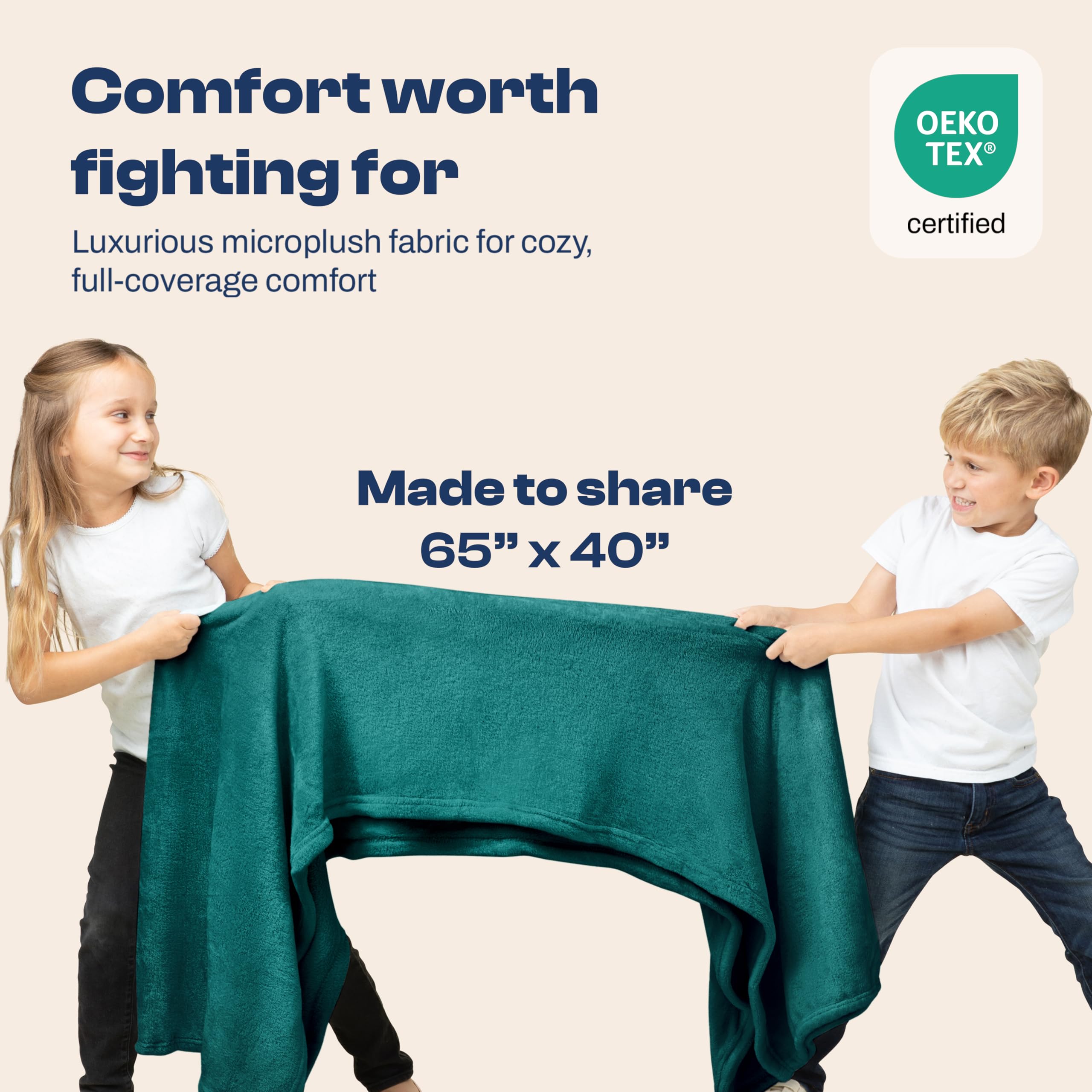 EverSnug blanket used on airplane seat offering cozy travel comfort
